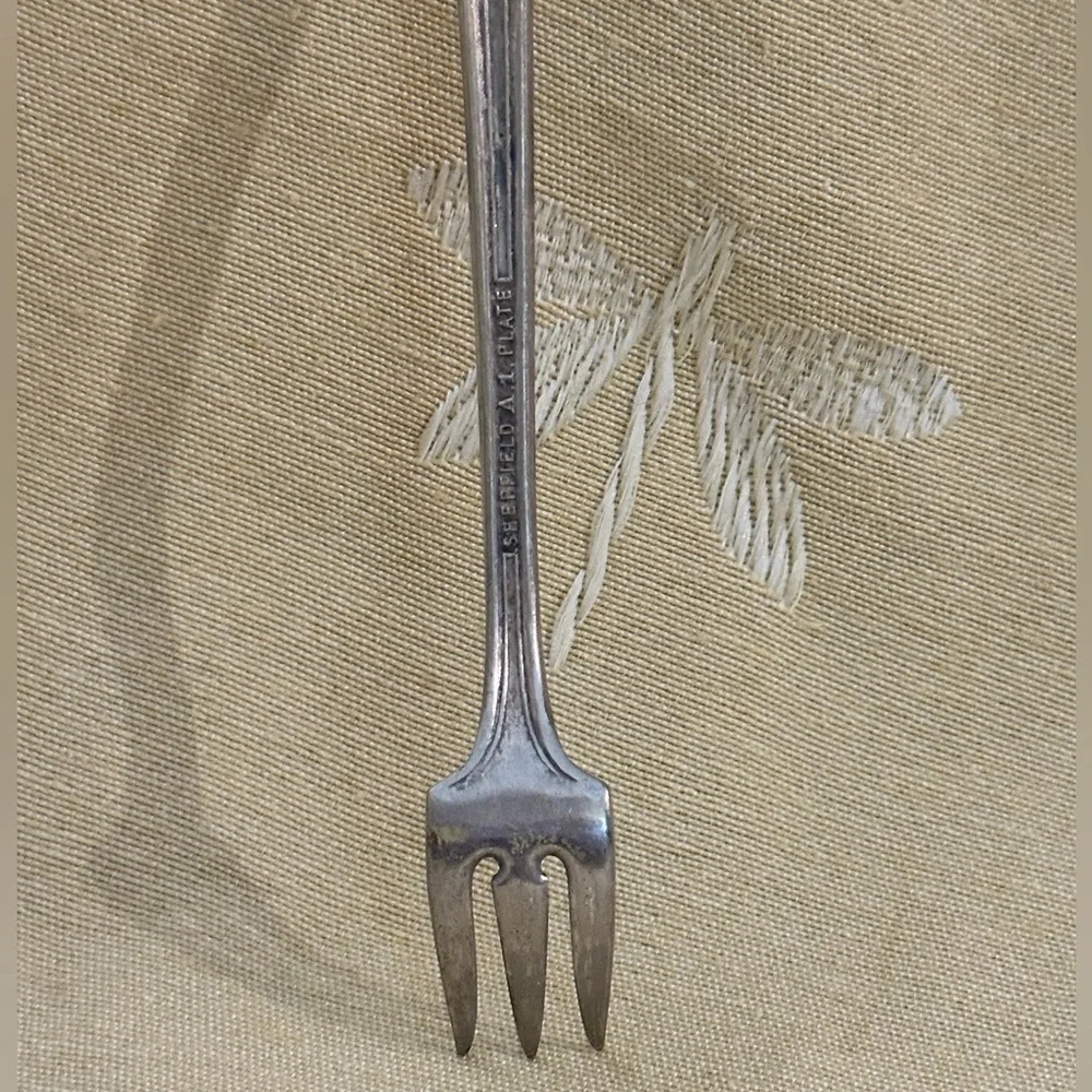 Vintage Sheffield Cocktail / Pickle / Olive Fork.